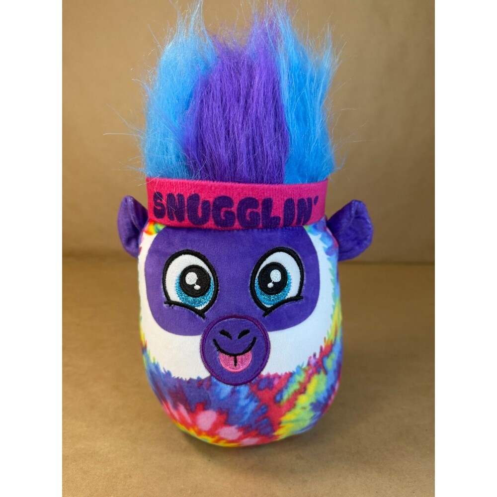 Kipp Brothers Fluffy Stuffy Mohawk Monkey Plush - Psychedelic Tie Dye "Snugglin'